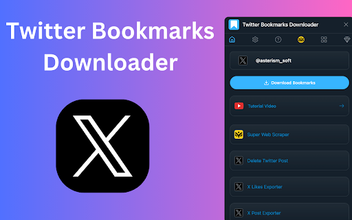 Twitter Bookmarks Downloader - Export X Bookmarks screenshot