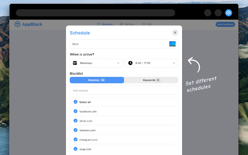 AppBlock - Block sites & Stay focused screenshot