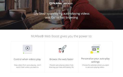 McAfee® Web Boost screenshot