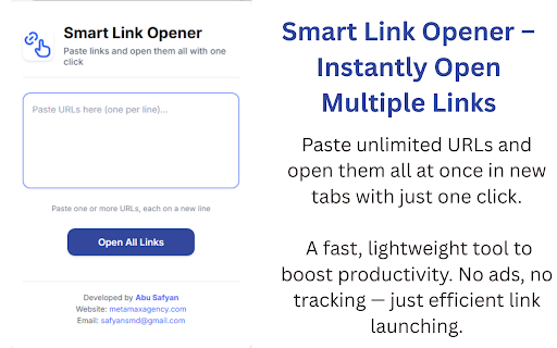 Smart Link Opener – Instant Bulk URL Opener screenshot
