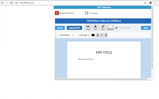 PDF editor online screenshot