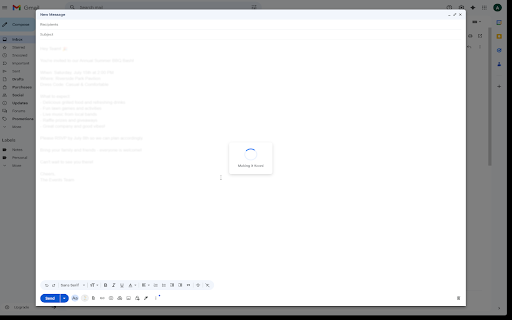 Kooni AI - Instantly Polished Emails screenshot