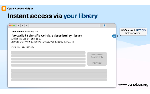 Open Access Helper Web screenshot