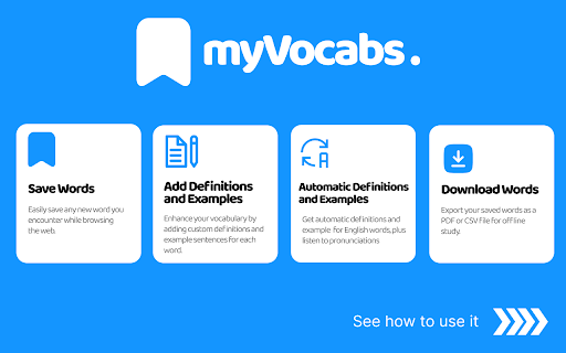 myVocabs: Save Words and Expand Your Vocabulary Effortlessly screenshot