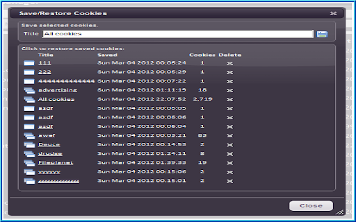 Awesome Cookie Manager screenshot