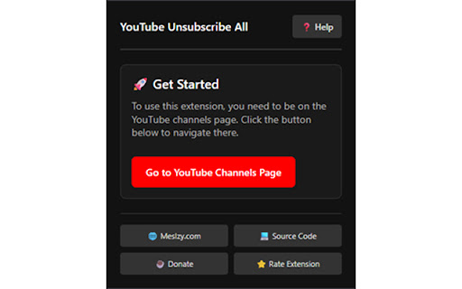 Youtube Unsubscribe All screenshot