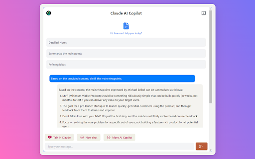 Side Chat AI Copilot Claude & Kimi screenshot