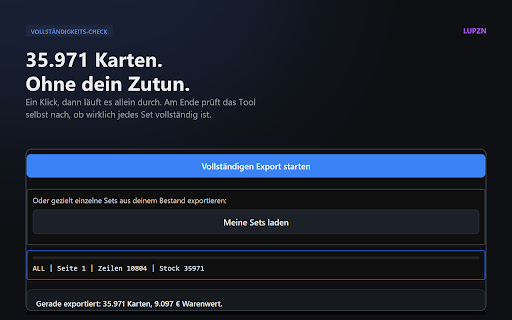 Cardmarket Stock Exporter screenshot