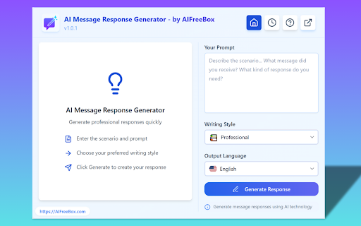AI Message Response Generator - by AIFreeBox screenshot