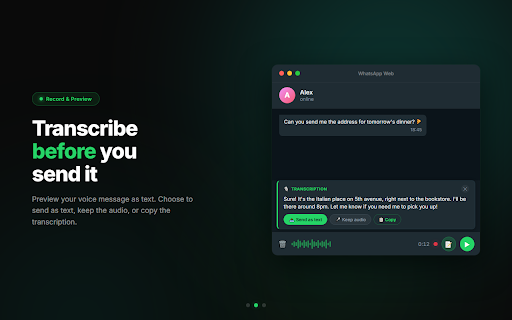 WhatsApp Audio Transcriber screenshot