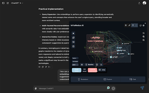 InfraNodus: AI Graph Insights for YouTube, ChatGPT, Google Search screenshot