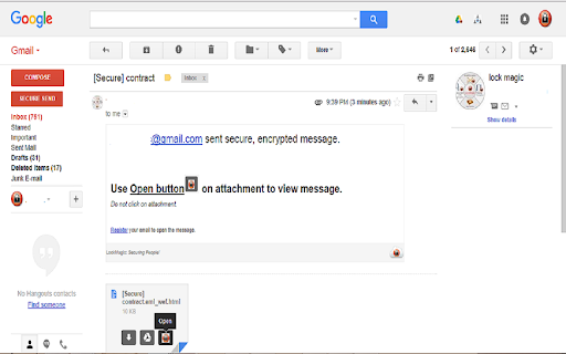 Lockmagic Gmail Encryption screenshot