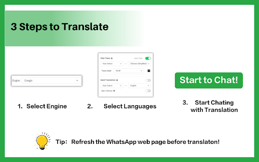 WA Web Translate - Real-time Message Translate & Audio to Text screenshot