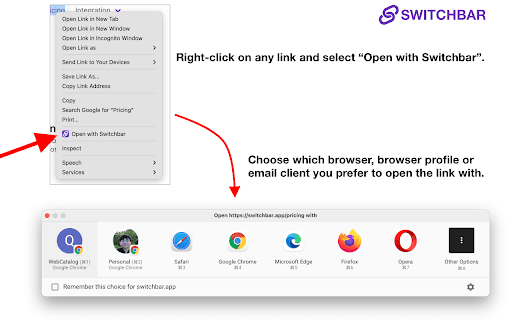 Open with Switchbar screenshot