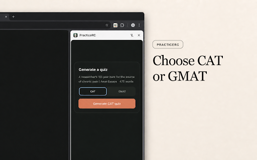 PracticeRC — CAT & GMAT Reading Comprehension (RC) Practice Tests screenshot
