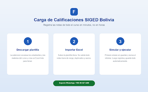 Fismatt · Importador de Calificaciones SIGED Bolivia screenshot