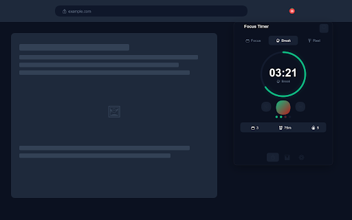 Focus Timer - Free Pomodoro & Simple Productivity Bar screenshot