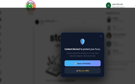 Unscroll: Block Infinite Feed Scrolling screenshot