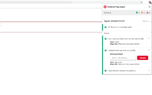 Pinterest Tag Helper screenshot