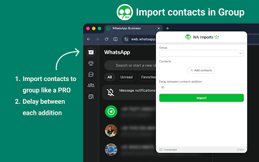WA imports: Bulk add contacts to whatsapp group screenshot