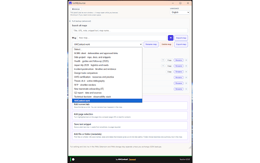 SortMySources screenshot