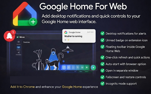 Google Home for Web screenshot