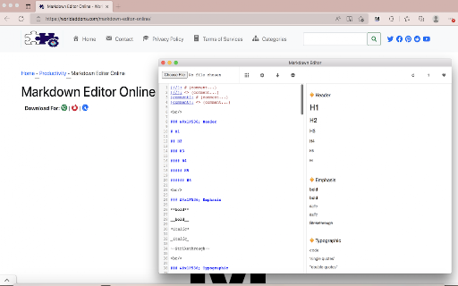 Markdown Editor Online screenshot