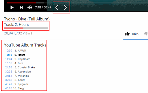 YouTube™ Album Tracks screenshot