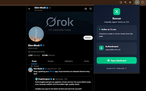 FREE Twitter (X) Social Data Scraper - Instantly export Tweets as CSV screenshot