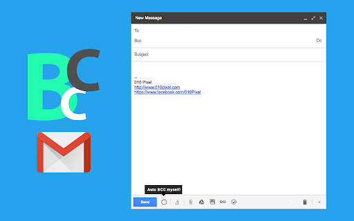 Gmail automatic BCC me by 010Pixel screenshot