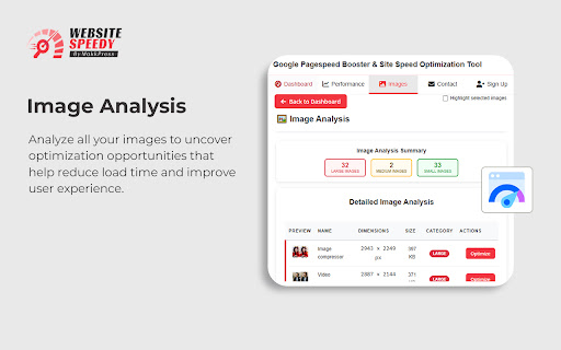 Google Pagespeed Booster & Site Speed Optimization Tool screenshot