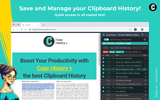Copy History +: The Best Clipboard History Manager Tool screenshot