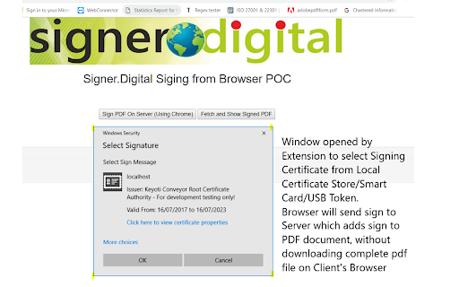 Signer.Digital Digital Signature, PKI screenshot