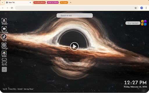 Black Hole Dark Space Live Wallpaper screenshot