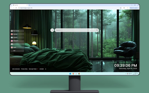 Green Room and Forest Rain Live Wallpaper screenshot