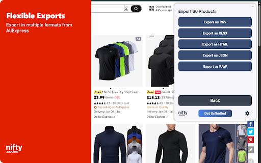 A-Market Scraper: Export Products, Reviews, Variants & More screenshot