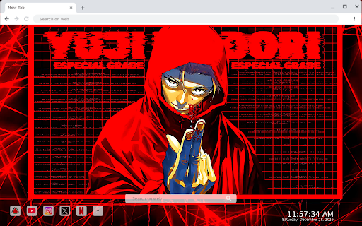 Red Yuji Itadori Live Wallpaper screenshot