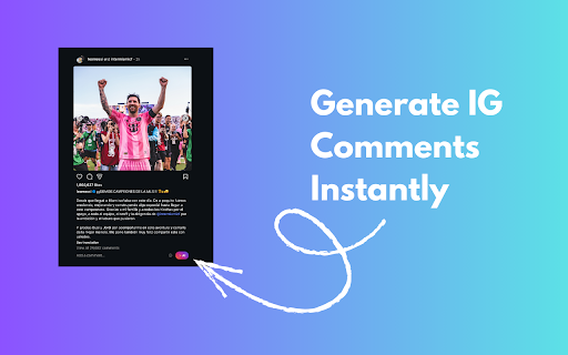 InstaReply: ChatGPT Comment Assistant for Instagram screenshot
