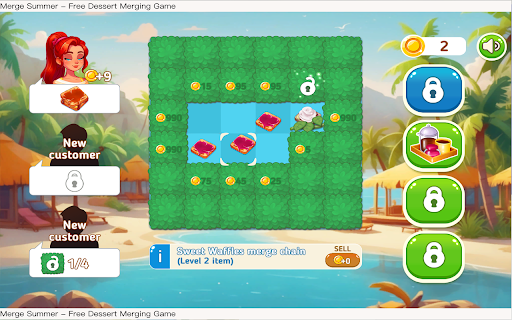 Merge Summer - Free Dessert Merging Game screenshot