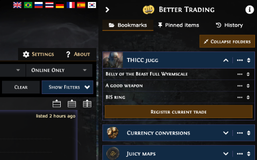 Better PathOfExile Trading screenshot