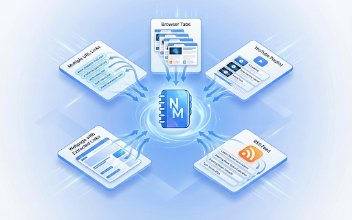 NotebookLM Importer - Web & YouTube screenshot