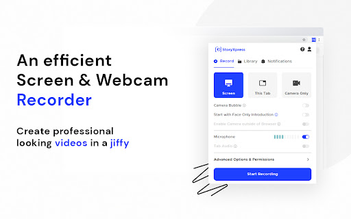 Webcam + Screen Video Recorder Video Editor screenshot