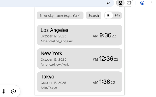 World Clocks screenshot