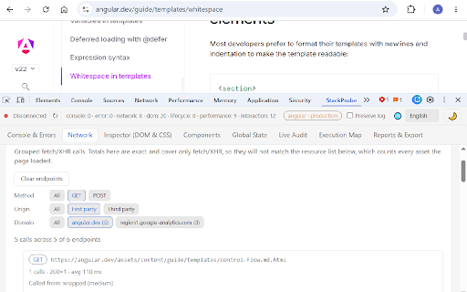 DevTools StackProbe screenshot