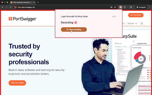 Login Recorder for Burp Suite screenshot