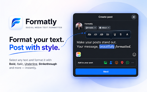 Formatly — Social Media Text Formatter screenshot