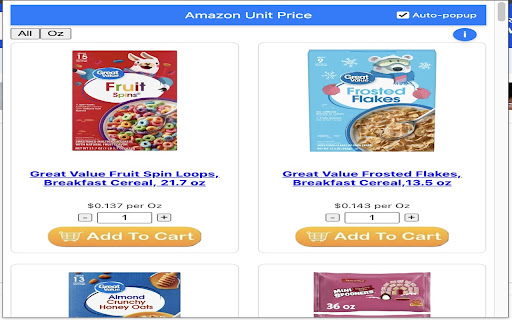 Walmart Unit Price screenshot