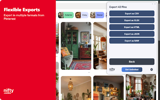 P-Boards Scraper: Export Pins, Boards, Profiles & More screenshot