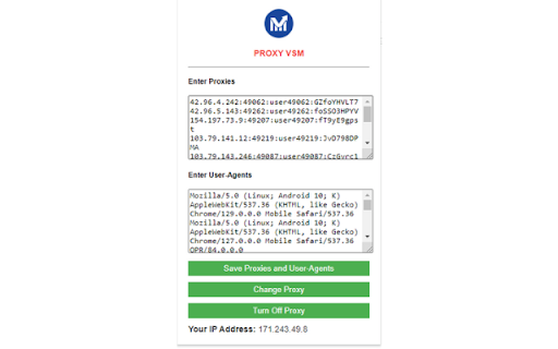 Proxy VSM screenshot