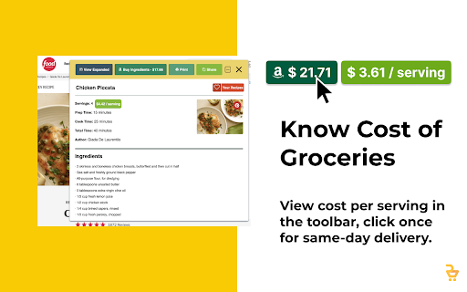 Recipe Cart | View & Save Recipes screenshot